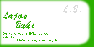 lajos buki business card